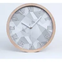 Tulup Holzuhr 30fi cm wanduhr - weiße Spitzen - Abstraktion Hintergrund