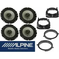 DSX Alpine passend für Mercedes Benz W202 C Klasse Komplett Lautsprecher Boxen Set Vorn Hinten