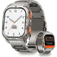 Kospet 2024 Smartwatch Strapazierfähige Sportuhr für Android und iOS, 50 M wasserdicht (1.96 Zoll), 1-tlg., 410*502 Auflösungsstandard, 5ATM&IP69K