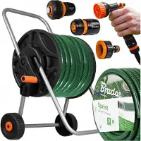 Bradas Set Gartenschlauch Sprint 1/2" 50m | Pistole, Anschlüssen + wagen