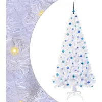 Syfax Künstlicher Weihnachtsbaum Weiß 210 cm PVC und Stahl