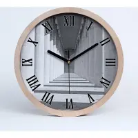 Tulup Holzuhr 25fi cm wanduhr - schwarze Spitzen - Gang