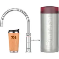 Quooker »CLASSIC FUSION Round COMBI B Chrom & 100°C Armatur (22CFRCHR)« Spültischmischer mit 100°C Kochendwasserfunktion Inklusive Thermobecher