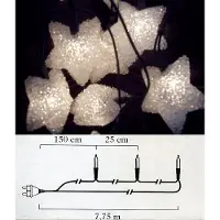 Konstsmide Weihnachts-Lichterkette 20 weisse Sterne Mini-Birnen innen 1315-200