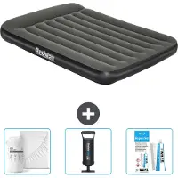 Bestway Luftmatratze - Französisches Bett - 137 x 191 x 30 cm - Grün - Im Lieferumfang enthalten Zubehör