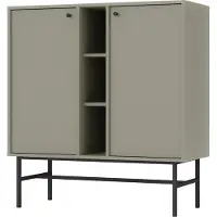 Masseno Kommode TORINO 100 cm Sideboard mit 2 Türen für Wohnzimmer Schlafzimmer Modern 100x41x108 cm Hellgrün / Hellgrün