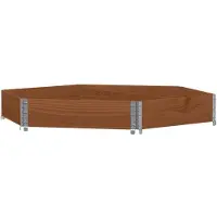 vidaXL Paletten-Aufsatzrahmen Braun 160x160 cm Massivholz Kiefer