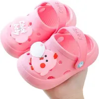 Permani Kinder Jungen Mädchen Clogs Badeslipper Pantoletten Hausschuhe ST-702 Rosa Gr.33/34