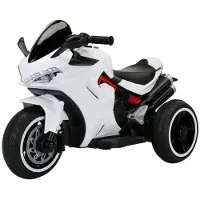 BOGI Elektro-Kindermotorrad 12V, 3-Rad, mit Sound & Licht Weiß