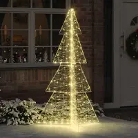 vidaXL "Schlussverkauf" Weihnachtsbaum - Tannenbaum - Kunstbaum moderne - mit 240 LEDs Warmes Weiß 180 cm Acryl C13049