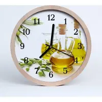 Tulup Holzuhr 30fi cm wanduhr - Öl Runde
