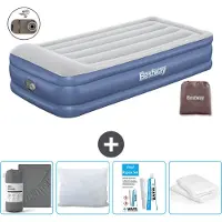 Bestway Luftmatratze - 1 Person - 97 x 191 x 46 cm - Grau/Blau - Inklusive Zubehör
