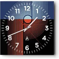 ARTTOR Wanduhr - Quadrat - Glasuhr - Abstraktion Moderne Minimalismus - 40x40cm - Schleichendes Uhrwerk - Lautlos - zum Aufhängen bereit - Dekoration Modern - Wanddekoration aus Glas - C4AC40x40-4520