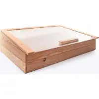 Mega Holz Premium Frühbeet aus Lärche, 116x76x20/30 cm, 20 mm Seitenwände, vormontiert
