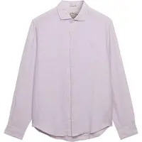 Superdry für Herren. M4011103A Hemd Riviera Leinen flieder (XL), Lässig, Langarm