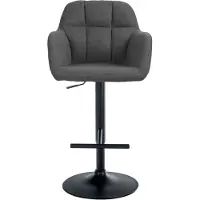 CLP Barhocker Natoma Stoff schwarz dunkelgrau