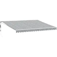 vidaXL Markise Einziehbar Anthrazit und Weiß 4,5x3 m Stoff & Aluminium