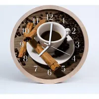 Tulup Holzuhr 20fi cm wanduhr - Der Kaffee Zimt
