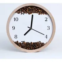 Tulup Holzuhr 20fi cm wanduhr - Kaffeebohnen