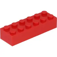 LEGO 2x6 Stein 2456 - 100 Stück Rot