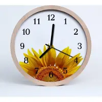 Tulup Holzuhr 20fi cm wanduhr - Natur Blume
