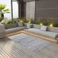 vidaXL "im " Outdoor-Teppich ARAKIL Grau 120x180 cm PP - Outdoorteppiche CC3718