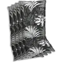 GO-DE Textil, Sesselauflage Hochlehner, 4er-Set, Farbe: schwarz, Maße ca.: 120 cm x 50 cm x 7 cm