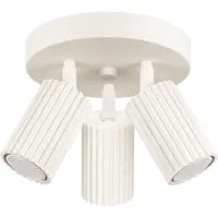 Licht-Erlebnisse Strahler Aluminium GU10 B: 19,5 cm verstellbar Creme 3-flammig rund Modern Spot Lampe