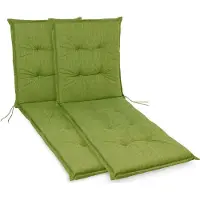 Sunnypillow 2 Stück Liegenauflage 190 x 60 Auflage Polster für Gartenmöbel extra dick 9cm Polsterauflagen für Gartenliege Sonnenliege Liegestuhl Kissen Grün