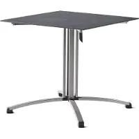 Sieger Gartentisch >5330-20< in Schiefer anthrazit, Polytec - 80x73x80cm (BxHxT)
