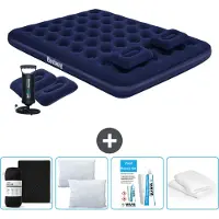 Bestway Luftmatratze - 2-Personen - 152 x 203 x 22 cm - Blau - Inklusive Handpumpe - Kissen - Zubehör