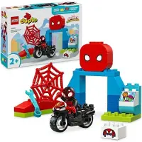LEGO DUPLO Marvel 10424 Spins Motorradabenteuer Spielzeug von Spider-Man und seinen Freunden