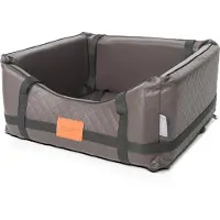 Mayaadi Home Hundeautositz Kunstleder Pako Pik Braun XL (75 x 65 cm) Hundesitz Hundebett Autokörbchen Gesteppt