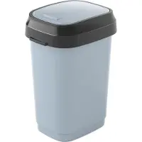 Kis Abfallbehälter DUAL SWING 10 Ltr. grau/anthrazit