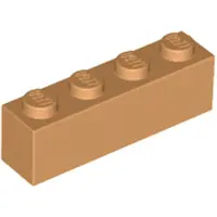 LEGO 100 Stück 3010 Stein Brick 1x4 Part Basic Steine 100 Mittleres Nougat