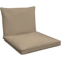 Pokar Loungekissen Sitzauflagen Sitzkissen Sitzpolster, Farbe:Beige, Size:2er Set (60x60 + 60x40)