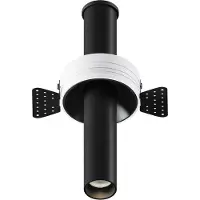 Licht-Erlebnisse LED Bodeneinbaustrahler Aluminium rund D: 3 cm Weiß Schwarz warmweiß 3000 K 460 lm Boden Einbauleuchte