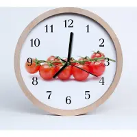 Tulup Holzuhr 30fi cm wanduhr - Tomaten für die Küche