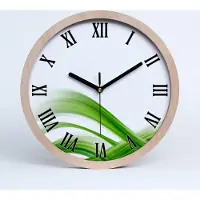 Tulup Holzuhr 30fi cm wanduhr - schwarze Spitzen - abstrakcjaala