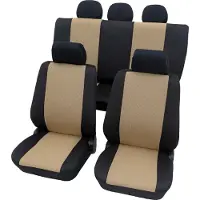 Petex Auto Sitzbezüge Universal Komplett Set 11-teilig - Samos beige, Eco Class mit SAB 1 Vario | Autositzbezüge / Schonbezüge von