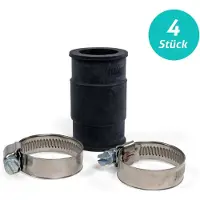 Pool Total 4x OKU Verbindungsschlauch 25x3x63 mm inkl. 8 V2A-Schellen