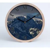 Tulup Holzuhr 20fi cm wanduhr - schwarze Spitzen - Giewont Winter