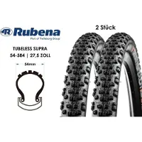 Rubena 2 Stück 27.5 Fahrrad Reifen Hyperion Top Design MTB 27.5x2.10 Faltreifen TLR 54-584