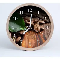 Tulup Holzuhr 20fi cm wanduhr - Kaffeebohnen