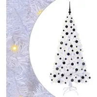 Syfax Künstlicher Weihnachtsbaum Weiß 180 cm PVC und Stahl