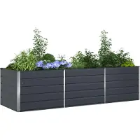 vidaXL "Winter Sale" Beete - Anthrazit Pflanzkübel Anthrazit 195x100x45cm Verzinkter Stahl DE8876783