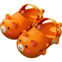Permani Kinder Clogs Badeslipper Sandale Pantoletten Slipper Schweine T11 Orange Gr.32/33