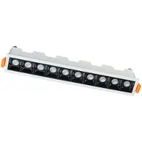Licht-Erlebnisse Einbauleuchte Wand LED Aluminium Weiß Schwarz eckig 4000 K neutralweiß 1280 lm Industrial Design