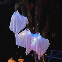 vidaXL "Schlussverkauf" Hängender Halloween Geist 3 Stück Weiß 52x62 cm Polyester C8218