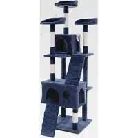 Markenlos Katzenkratzbaum Kratzbaum Katzenbaum 170 cm XXL Spielbaum Kletterbaum für Katzen Kratzmöbel Spielmöbel Dunkelgrau